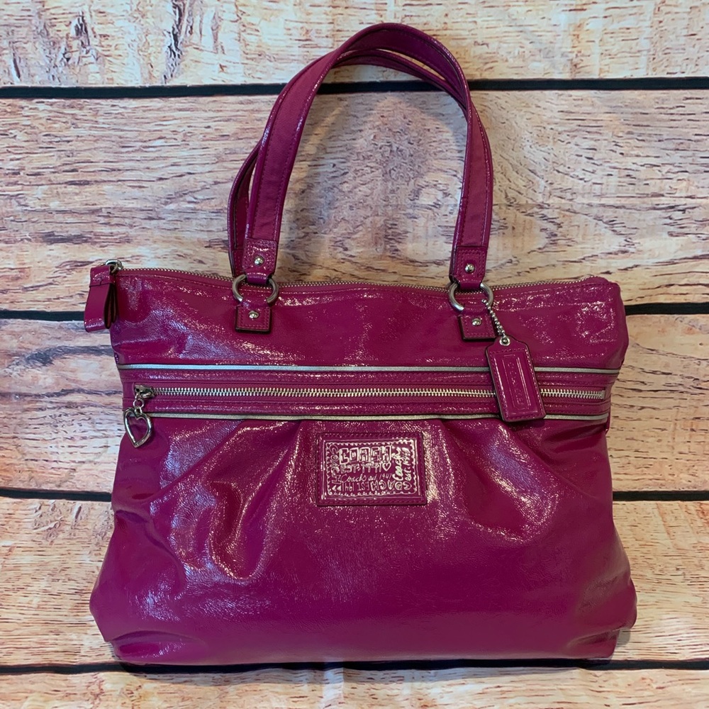 Coach Daisy Liquid Glam Berry Shoulder Bag F20004